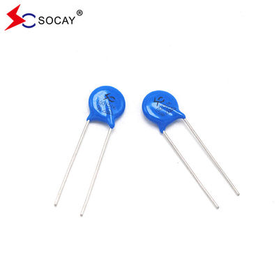 Varistor de óxido metálico de la serie 10D 10D820K / 10D820KJ Ф10mm 135VC Potencia nominal 0.4W