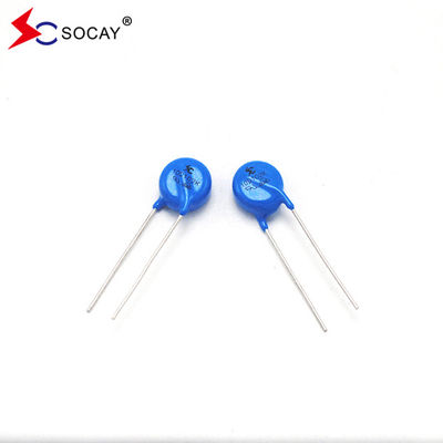 Varistor de óxido metálico de la serie 10D 10D820K / 10D820KJ Ф10mm 135VC Potencia nominal 0.4W