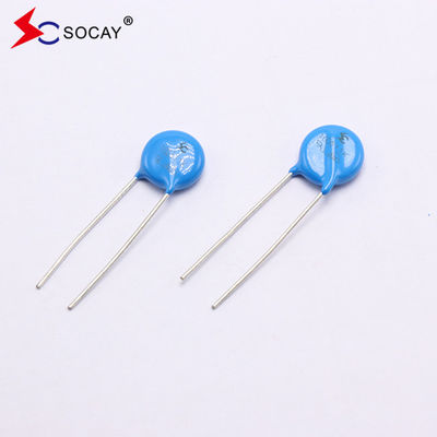 Varistor de óxido metálico de la serie 10D 10D820K / 10D820KJ Ф10mm 135VC Potencia nominal 0.4W