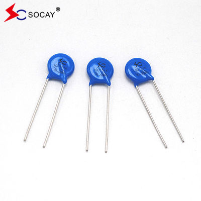 Varistor de óxido metálico de la serie 10D 10D820K / 10D820KJ Ф10mm 135VC Potencia nominal 0.4W