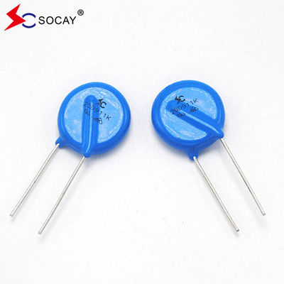 F20mm Varistor de óxido metálico 20D101K / 20D101KJ Voltado de trabajo amplio V1mA 18V - 1800V
