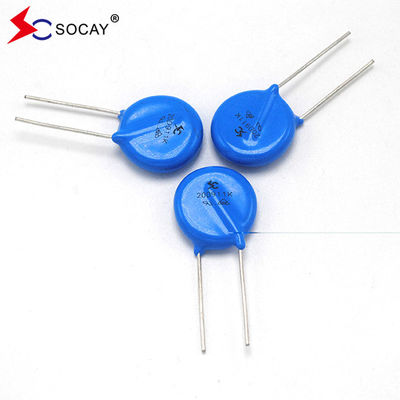 F20mm Varistor de óxido metálico 20D101K / 20D101KJ Voltado de trabajo amplio V1mA 18V - 1800V