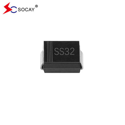 3A SMB Rectificadores de barrera Schottky de sobretensiones empaquetados SS32B con voltaje inverso de 20 V